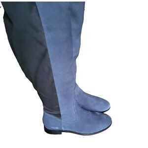 UNISA NEW FAUX SUEDE NEW HIGH BOOTS NAVY BLUE SIZE 9w